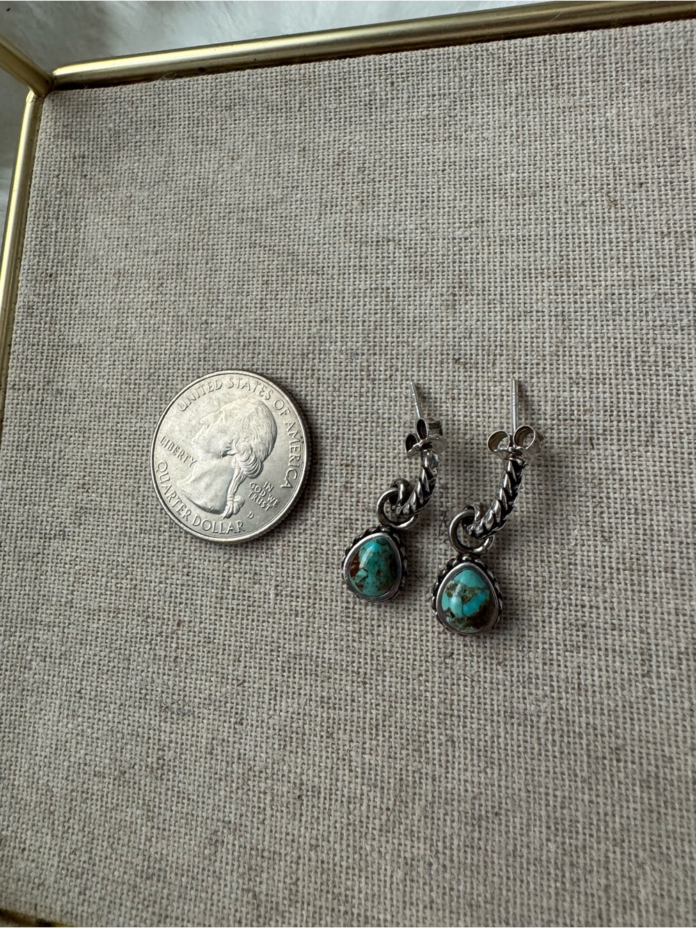 Studio Barse Sterling Silver Turquoise Drop Earrings - Picture 6 of 6